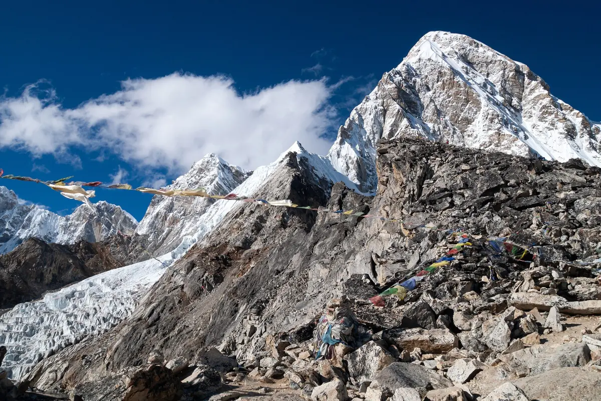 Pumori above the slopes of Kala Patthar